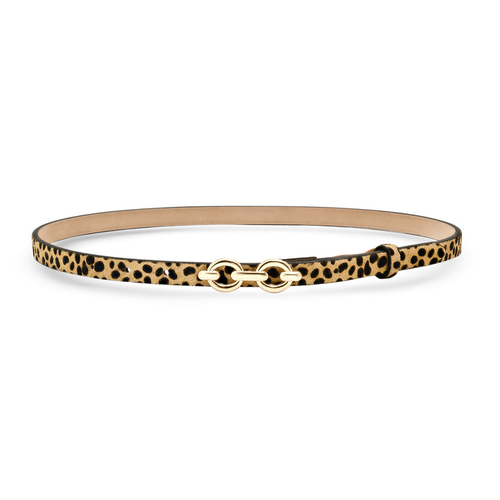 Laurel &amp; Gold Formosa Belt in Cheetah Print Hair and Gold