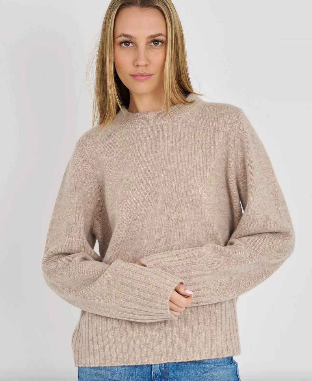 Archer Cashmere Colby Cashmere Boyfriend Crew - Molten Blu