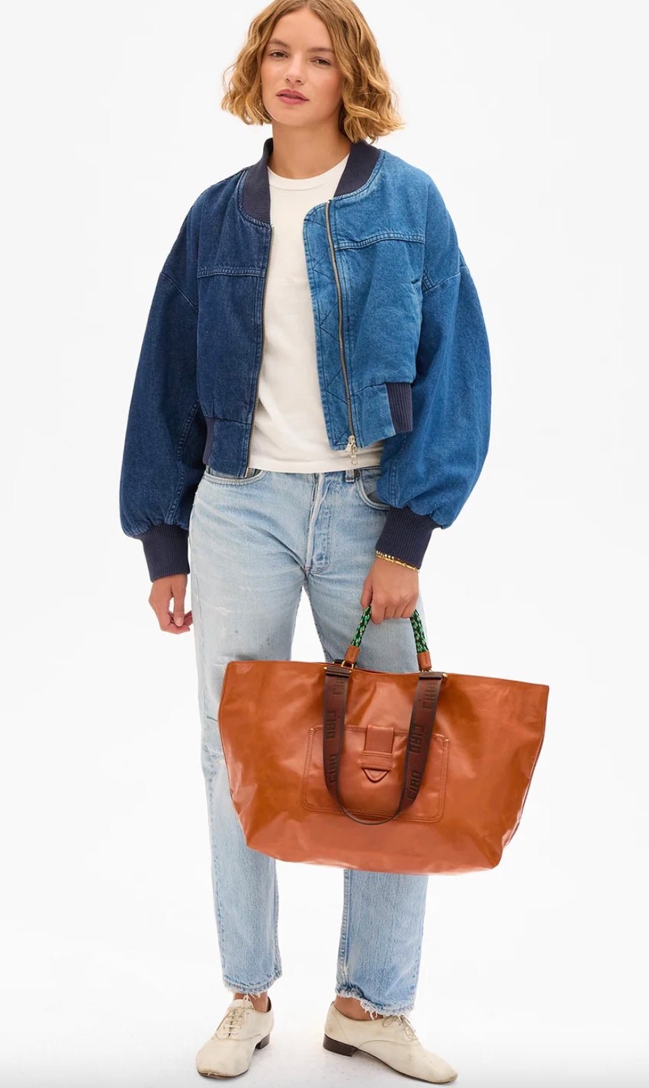 Clare V. Grand Bateau Tote - Molten Blu