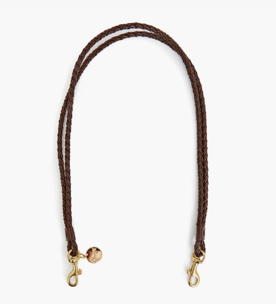 Clare V. Shoulder Strap - Chocolate Petite Double Braids - Molten Blu