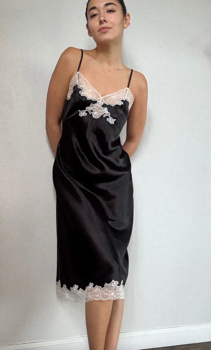 Only Hearts Silk Charmeuse Midi Slip - Molten Blu