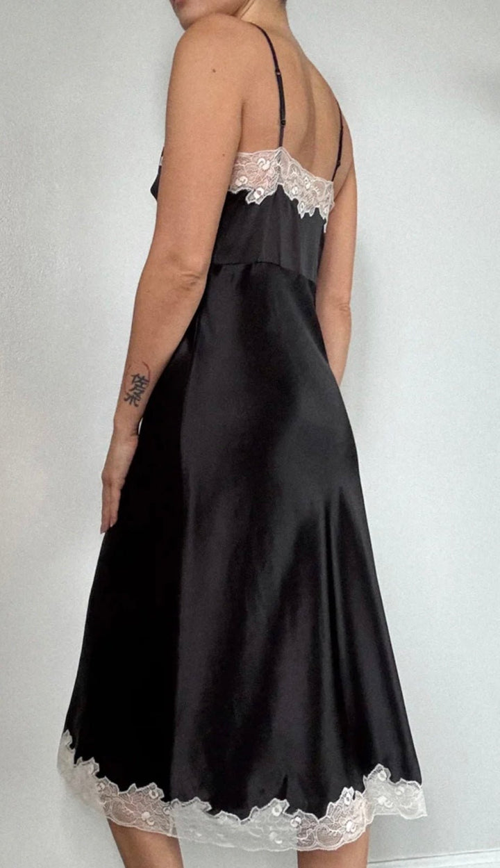 Only Hearts Silk Charmeuse Midi Slip - Molten Blu