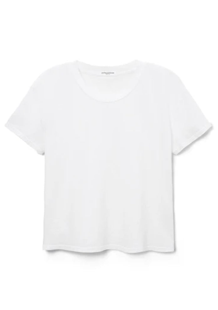 perfectwhitetee Harley Cotton Boxy Crewneck Tee - Molten Blu