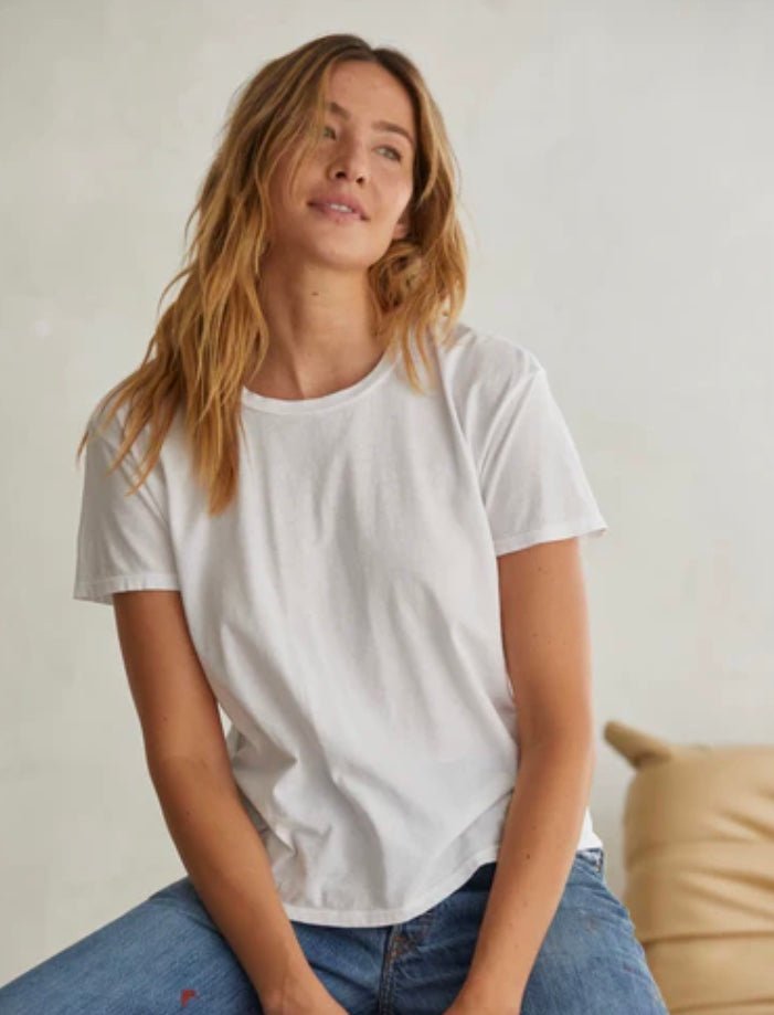 perfectwhitetee Harley Cotton Boxy Crewneck Tee - Molten Blu