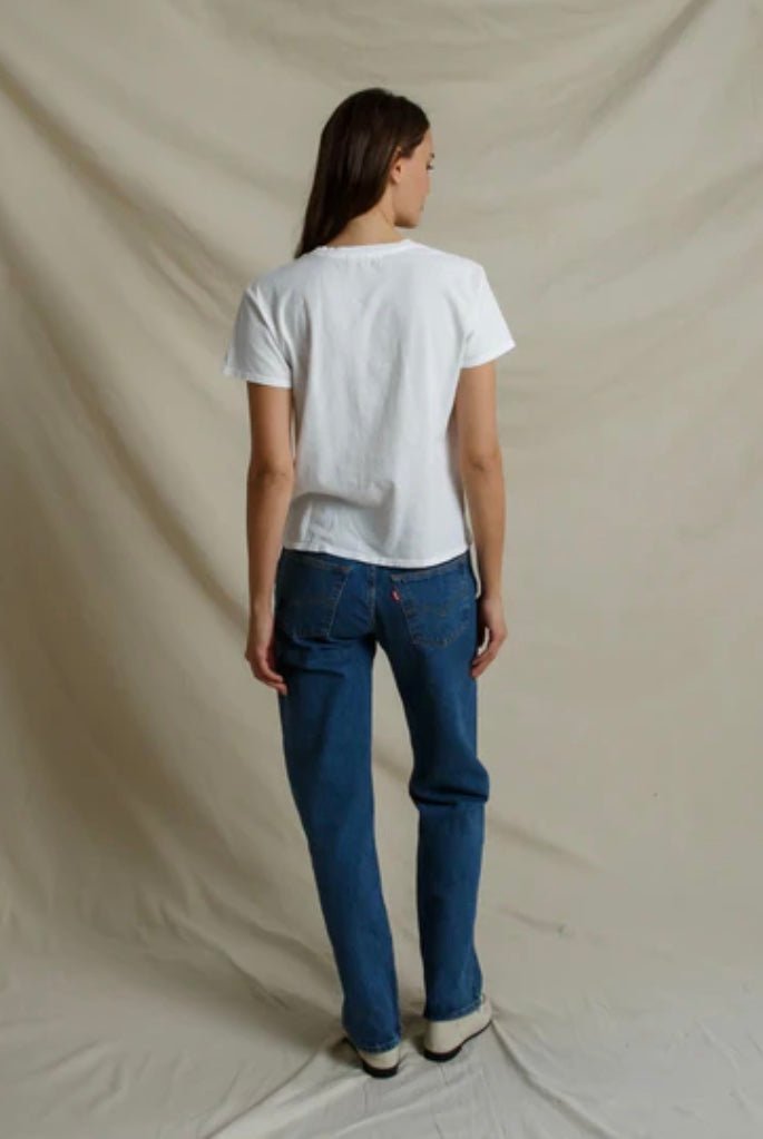 perfectwhitetee Harley Cotton Boxy Crewneck Tee - Molten Blu