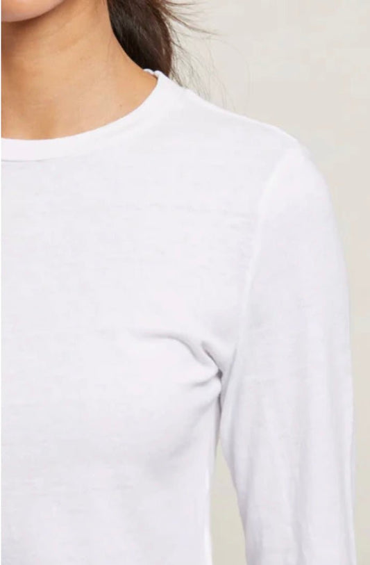 perfectwhitetee Lisa Recycled Cotton Long Sleeve Tee - Molten Blu