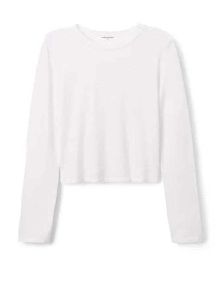 perfectwhitetee Lisa Recycled Cotton Long Sleeve Tee - Molten Blu
