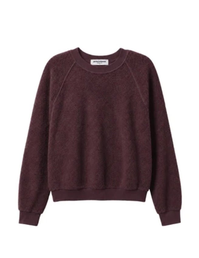 perfectwhitetee Ziggy Reverse Fleece Crewneck Sweatshirt - Molten Blu
