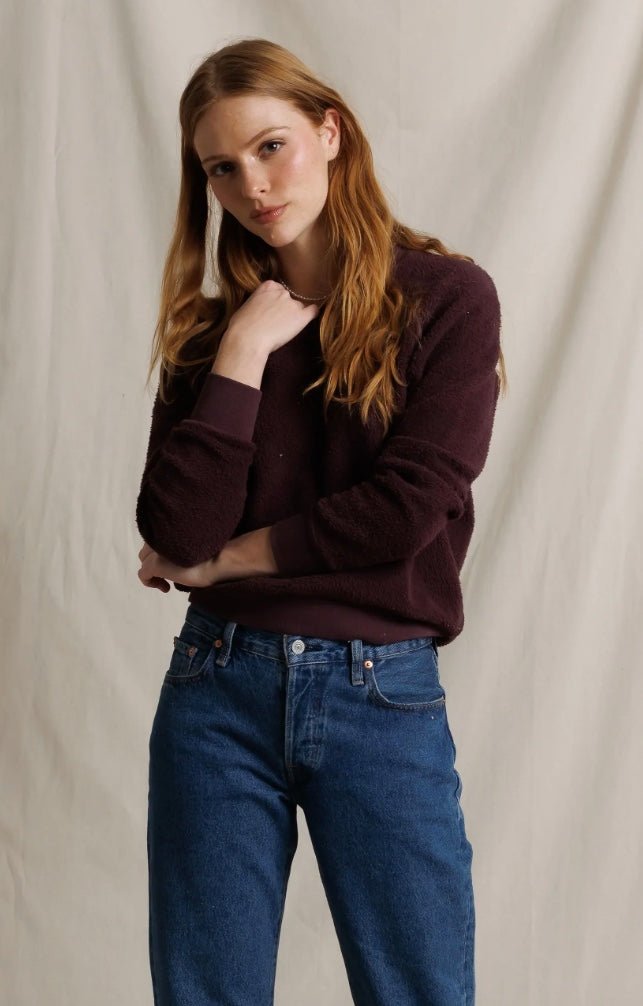 perfectwhitetee Ziggy Reverse Fleece Crewneck Sweatshirt - Molten Blu