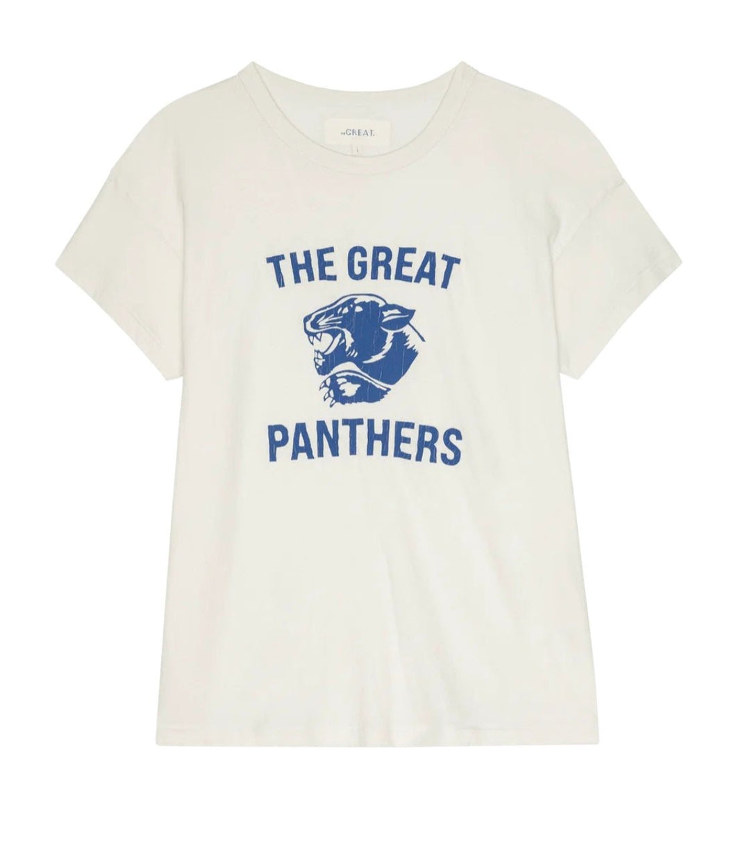 The Great. Boxy Crew with Growling Panther Graphic - Molten Blu