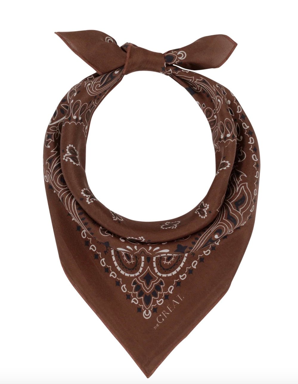 The Great. Silk Bandana - Molten Blu